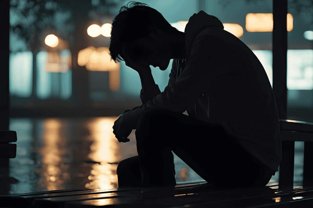 depressed man